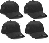 Zacharias Men's Net Mesh Baseball Cap (Black;Free Size) Pack of 4