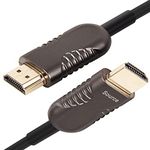 Unitek Ultra Pro Fibre Optic HDMI 2.0 Cable / 40 Metres, Black/HDR, Full HD, 2K, 4K 60 Hz, 3D Ethernet/Ideal for PlayStation, Xbox, TV, PC, Y-C1032BK