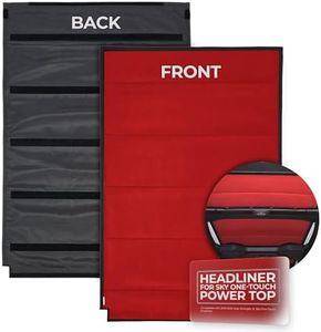 Hothead Headliners for Sky One-Touch Power Top | Insulating Headliner | Compatible with 2018-2026 Jeep Wrangler JL Sky One-Touch (Red)