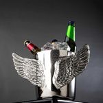 GIBOX Broken Wing Bottle Holder | Wine Rack for Home Bar | Bar Accessories for Home | Aluminum Bottle Holder | Royal Bottle Stand | Luxurious Bar Equipment