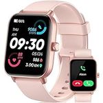 Smart Watch for Men Women with Bluetooth Call,Alexa Built-in,1.8" DIY Dial Fitness Tracker with Heart Rate Sleep Monitor 100 Sports Modes IP68 Waterproof Smartwatch for Android iOS(Pink)