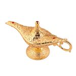 Collectible Rare Legend Aladdin Magic Genie Light Lamp Pot Classic Silver-tin Alloy by Usany