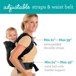 Infantino Flip 4-in-1 Baby Carrier – Ergonomic, Convertible, Black