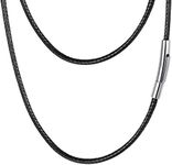 Prosteel Black Cord Necklace 24inch