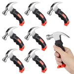 yeesport 8 Pieces Small Hammers, 10.6 Oz Mini Hammer Set, Claw Hammer with Anti-Slip Handle, Heavy Duty Stubby Hammer for Hanging Pictures Crafts Tent, 3NN611T7X6G9Z5274G16PMM9