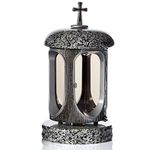 Large Granite Memorial Grave Candle Lantern Tribute Funeral Cemetery Decoration