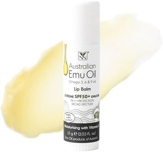 Y-Not Natural- Emu Oil Lip Balm Chapstick with EXTREME SPF50+ Sun Protection (15g Stick) | 4 Hr. Water Resistant | Fortified w/Moisturizing Vitamin E, Amino Acids & Healthy Omega 3, 6 & 9 Fatty Acids