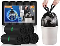 15l Bin Bags Small Black Bin Liners with Tie Handle160 Counts Mini Garbage Bags Plastic Waste Bags Rubbish Bags Kitchen Pedal Trash Bags for Toilet,Office,Bathroom,Bedroom, Fit 12-20L Swing Bin