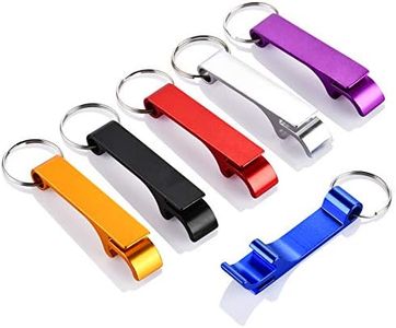 Mcyye 6PCS Colorful Mcyye Beer Bottle Openers, Premium Metal Keychain Bottle Opener, Beverage Bottle Opener for Men, Women, Small and Practical, Easy to Carry, Open the Lids of Beer Bottle Easily