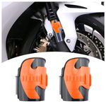 2PCS Motorcycle Fork Seal Cleaner,Front Shock Absorbers Clean Tool Keeps Fork Oil Seals Tidy,Universal Exterior Car Accessories Fits All 45-55mm Motorcycle Front Fork Seals (Orange)