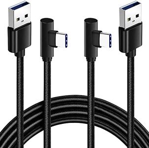Cavo USB C Angolo 90 Gradi,2Pezzi 1.8M Cavo Caricatore Type C Ricarica Rapida per Samsung Galaxy A53 A54 5G/A52 A52S A13 A23 A33 A14 A22 A32 A12,S22 S21 Plus S20 FE,Xiaomi Redmi Note 11 10 9 Pro 8 7