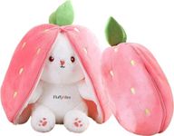 Fluffybliss Reversible Soft Toys for Kids, Stuffed Animal Plush Toys for Boys & Girls - Plushie Toy (Pink Bunny 30cm)