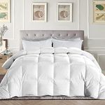 RAJVEER TEXTILE 350 GSM Microfiber Comforter Double Bed Blanket/Rajai/Quilt/Dohar (90" x 100") Restful Sleep Box Stitch Comforter for Double Bed White Color