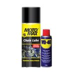 WD 40 Maintenance Spray (170 g) with Motomax Chain Lubricant Spray (200ml) Combo Pack | Clean & Lubricate Bike Chains, No Grime Rust Corossion & Friction, Silent and Smooth movement, Enhance Life
