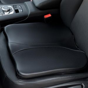 QYILAY Cuscino Ergonomico per Sedile Auto in Memory Foam - Aumenta Altezza, Allevia Dolore Lombare e Sciatica, Supporto per Schiena e Fianchi, Ideale per Auto, Ufficio, Sedia a Rotelle.