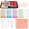 Spectabilis Suture Practice Kit for Medical Students, Large Silicone Pad 14 Pre-Cut Wounds, Supplies for Vet/Nursing Students Includes Surgical Removal Practice Wound Closure Stitches Practice Kit.