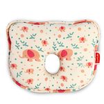 LuvLap Premium New Born Baby Head Shaping Pillow with Memory Foam, 25 cm X 21 cm X 4.2 cm, Bunny Shape (Ergonomic Design), Floral Print (Pink) Baby Pillow to Prevent Flat Head Syndrome, 0m+