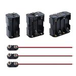 Hilitchi 3Pcs 4/6/8 X 1.5V AA Battery Holder with Standard Snap Connector