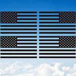 Gearoot 2 Pairs Die Cut Subdued Black American Flag Sticker 3" x 5" Tactical Military Flag USA Decal Great for Hard Hat, Car Vinyl Window Bumper Decal Sticker