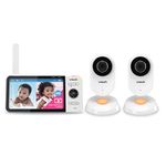 VTech VM818-2HD Video Monitor w/2 Camera's, 5-inch 720p HD Display, Night Light, 110-degree Wide-Angle True-Color Day Vision, HD No-Glare Night Vision, Best-in-Class 1000ft Range, 2-Way Talk