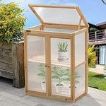 Wooden Cold Frame Greenhouse 2-Tier