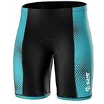SLS3 Triathlon Shorts Men - Tri Short Mens - Men's Triathlon Shorts - Tri Shorts Black - 2 Pockets FRT (Ocean Teal & Black, X-Large)