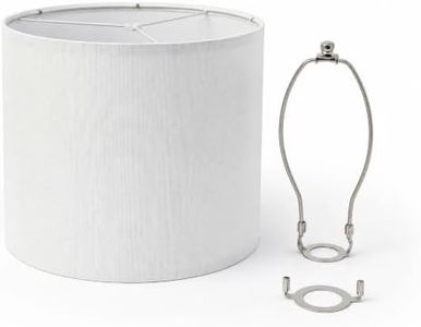 Pure White Handmade Circular Lamp Shade, 5.1" Top & Bottom Dia, 3.1" Height Replacement Shade. Versatile for Table, Bedside, Floor, Wall & Ceiling Lamps, Smooth Minimalist Home Decor Lighting Cover