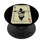 Poker King Mexico Sugar Skull Calavera Cards Player Cowboy PopSockets Swappable PopGrip