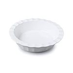 WM Bartleet & Sons 1750 T453 Deep Crinkle Rim Pie Dish, White,29cm