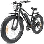 isinwheel M10Plus Electric Bike for Adults, 1000W Peak Motor, 120KM Pas Range & 45KM/H Speed, 26"*4.0 Fat Tire, Commuting Electric Mountain Bicycle with 48V 13Ah Removable Battery & Front Suspension