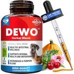 Natural Worming Treatment for Dogs, Puppies & Cats, Kitten – Herbal Intestinal Defense & Cleanse with Pumpkin, Wormwood – Promotes Healthy Gut – Advanced Broad Spectrum Formula (60 oz)