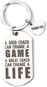 Appreciation Coach Gifts Keychain for Him Her Thank You Keychains Gifts for Hockey PE Coaches Graduation Birthday Gift A Good Coach Can Change A Game A Great Coach Can Change A Life Key Ring