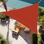 Shade&Beyond Triangle Sun Shade Sail Curved 16'x16'x16' Rust Red Canopy Sails Permeable for Patio Garden Yard Deck Pergola, (We Make Custom Size)