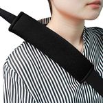 GAMPRO Car Seat Belt Pad Cover kit, 2-Pack Black Cotton Soft Car Safety Seat Belt Strap Shoulder Pad for Adults and Children?Useful Shoulder Suitable for Backpack?Shoulder Bag Cover(Black)