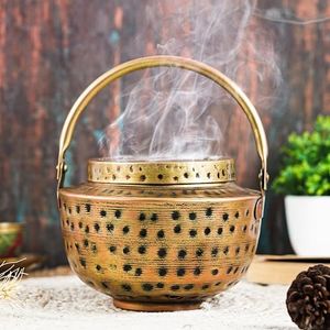 AppyHut Hand Hammered Charcoal Resin Cone Incense Burner Holder for Bohemian Boho Décor, Meditation Spiritual Yoga Décor, Vintage Antique Décor, New House Warming Gifts for Mom's, Women, Men- Large!
