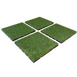 Aslon Rubber Artificial Grass Playground Tile 400x400x25mm - Pack of 4