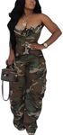 Voghtic Womens Camo Cargo Denim Jum