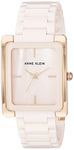 ANNE KLEIN Women Analog Japanese Quartz Watch with Ceramic Strap AK/2952LPRG