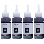 Inkclub Compatible Refill Black Ink for EpsonL220, L100, L110, L130, L200, L210, L300, L310, L350, L355, L360, L361, L365, L380, L385, L405, L455, L485, L550, L555, L565, L1300-70ml x 4(280 ml)