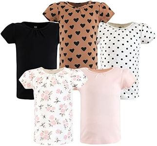 Hudson Baby Unisex Baby Short Sleeve T-Shirts, Cinnamon Pink Prints, 2 Toddler