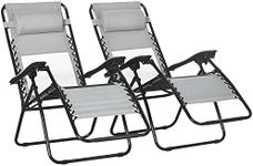 Outsunny Garden Recliner Chairs Set