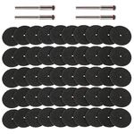 54 Pcs Abrasive Cutting Tool Accessory Reinforced Fiberglass 1 1/4 inch Cut Off Wheels Abrasive Cutting Tool Disc with 4 Mandrels Included Rotary Discs Compatible With Dremel Cutting Rotary Tool Accessory