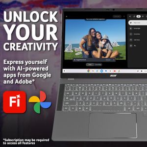 Acer Chromebook Plus 514 Laptop – Intel i3, 8GB RAM, 256GB SSD, 14" WUXGA