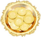 TINGKU Gold Spanish Las Arras de Boda Cristiana with Tray Plate, Arras Para Boda Catolica, Arrhae Wedding Coins Set for Ceremony, Decoracion para Boda