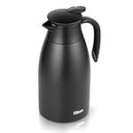 Tiken 68 Oz Thermal Coffee Carafe, Stainless Steel Insulated Vacuum Coffee Carafes for Keeping Hot, 2 Liter Beverage Dispenser (Starry Black)