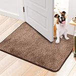 Walensee Indoor Doormat, Front Door Mat for Entrance (80x120cm Brown) Machine Washable Entryway Rug Non Slip Dirt Trapper Door Rugs Absorbent Low Profile Shoes Scraper Inside Floor Mats for Entry