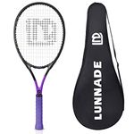 LUNNADE Adults Tennis Racket 27 Inch, Durable Tennis Racquet Light-Weight, Pre-Strung and Regrip, Suitable for Beginners to Intermediate Players