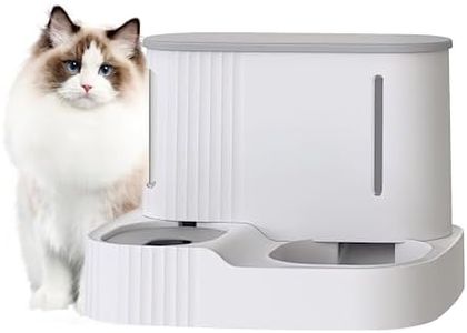 Automatic Dog Cat Feeder and Water Dispenser, Gravity Pet Feeder and Water Dispenser Set for Small Medium Dog Puppy Kitten
