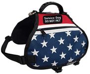 ActiveDogs American Service Dog Dual Pocket Harness Vest (Medium (Girth 27"-33"))