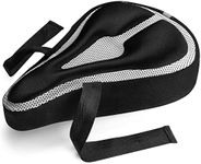 Roam Gel Bike Seat - Extra Soft Gel Bicycle Seat - Bike Saddle Cushion with Water & Dust Resistant Cover (Black)